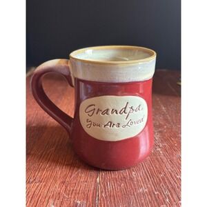 Abbey Press Grandpa You Are Loved Red Ceramic Coffee Mug 54658 Sentimental Gift